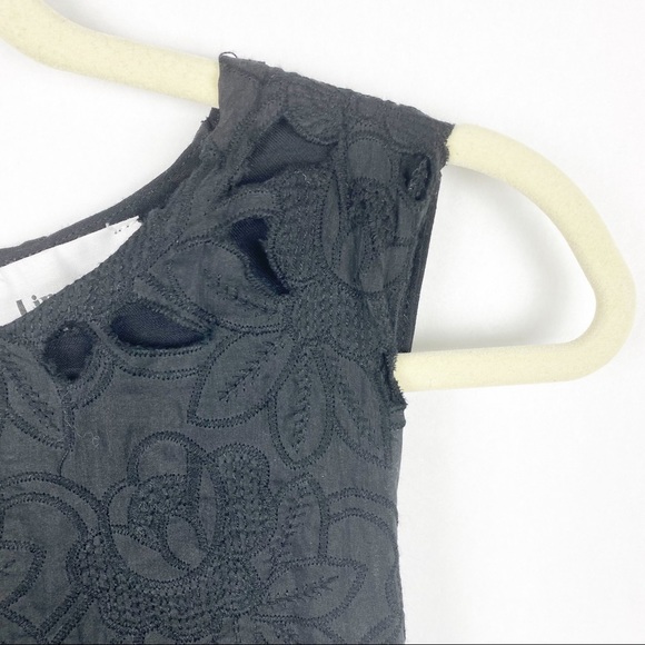 Line & Dot Ganen Black Lace Embroidered Mini Dress - Picture 9 of 10